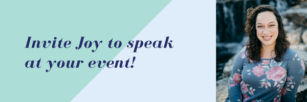 Invite Joy to Speak at your event